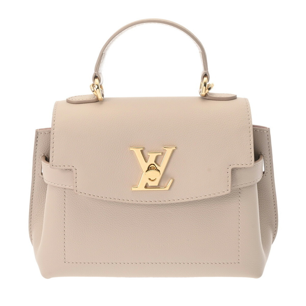 Louis Vuitton Lockme Ever Chain Shoulder Bag Greige Calf Handbag